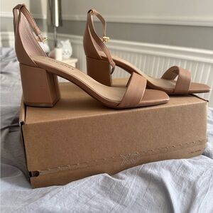 Birdy Grey Tan Block Heel Sandals